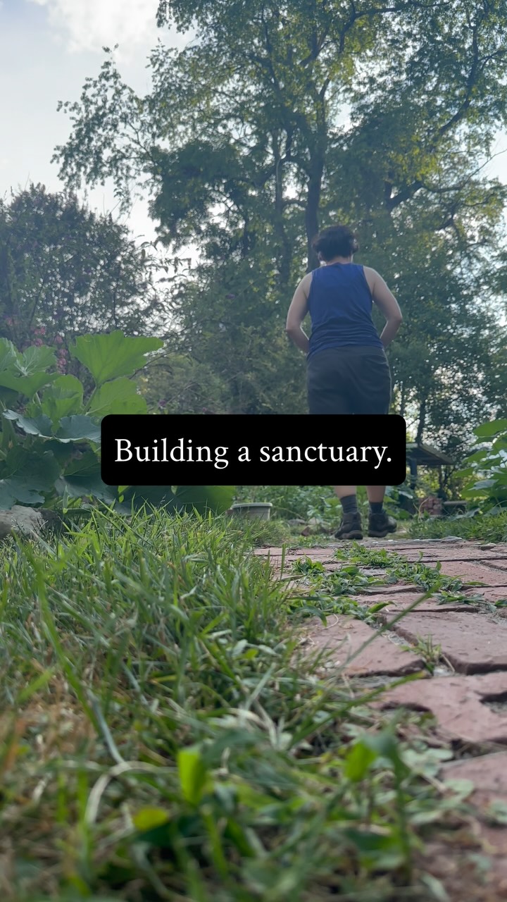 Every brick I carry is one step closer to the sanctuary I’m creating.

What started as a garden project has slowly become something much bigger: a place for meditation, creativity, filming, quiet mornings, and gathering around the fire with people I love.

It’s slow work.

Every brick has to be dug out, cleaned by hand, hauled, carried up the hill, and eventually laid into place.

Oddly enough...I love that.

Some things aren’t finished in a day, a month, a season, or a year.

They’re meant to be built one brick at a time before they take shape over the long term. 🧱

#BackyardOasis #CreateEveryDay #ArtFunkySanctuary #MindfulLiving #GardenSanctuary